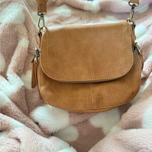 Anthropology Antik Kraft vegan leather tan purse like new condition